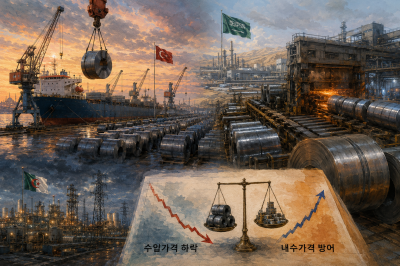 터키 열연 수입가격 520달러대로 하락…중동도 비수기·자금경색에 구매 위축
